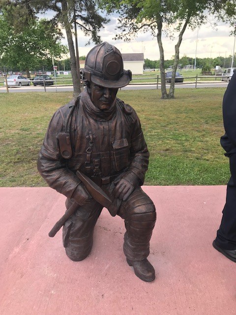 Firefighter sculpture